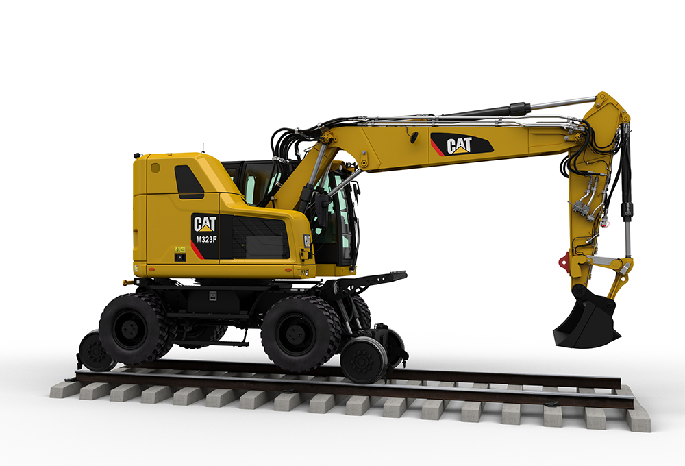 Cat M323 rail (gravemaskine der kan køre på skinner)