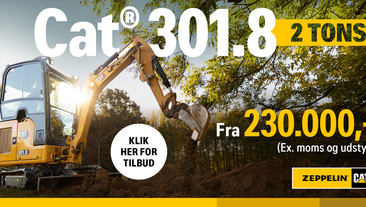 Zeppelin construction. Kampagne Cat 301.8 minigravemaskine